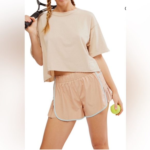 Free People Movement Easy Tiger Athletic Shorts Size SM Rose Gold $48 Retail NWT - Picture 8 of 9